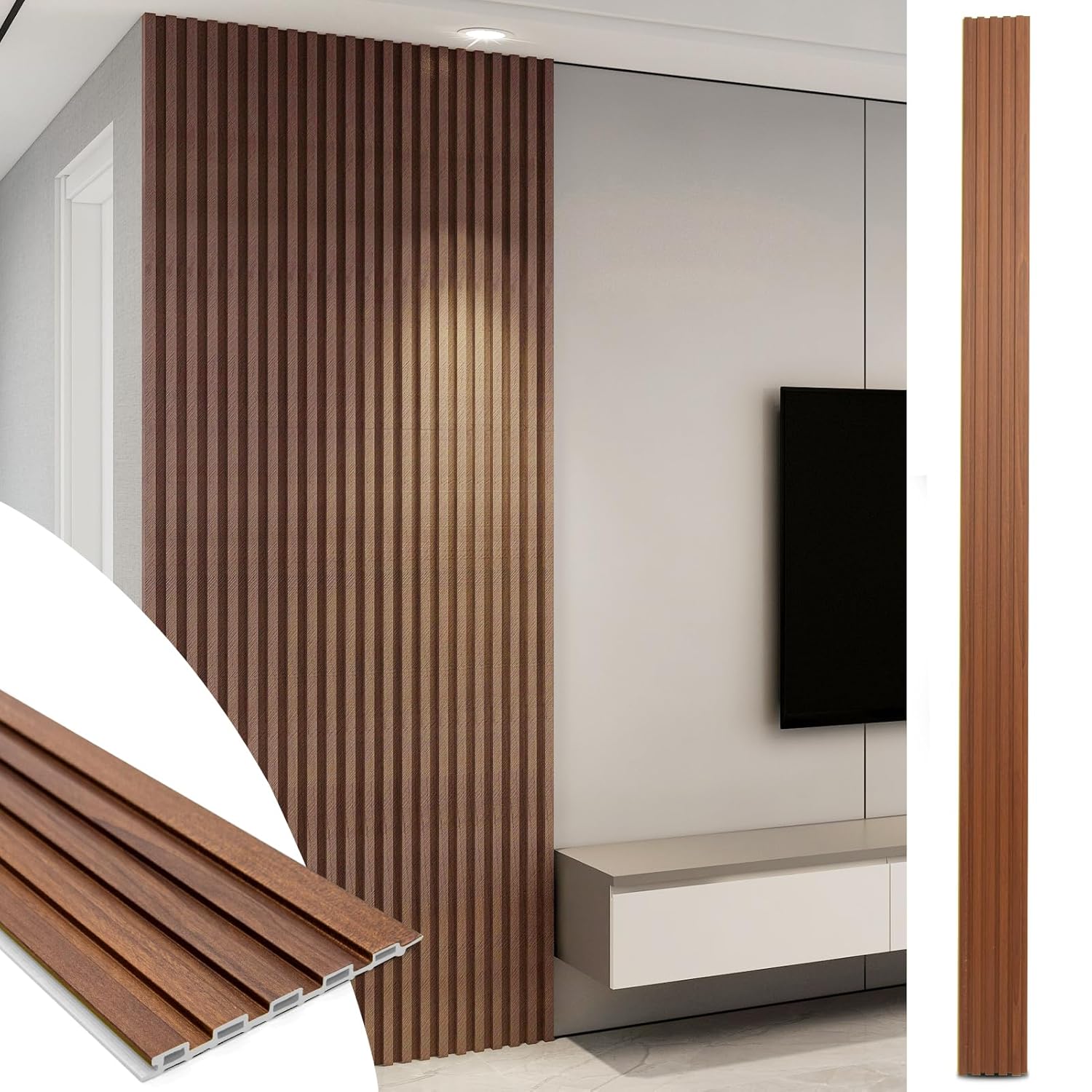 Art3d Slat Wall Panels — Teak