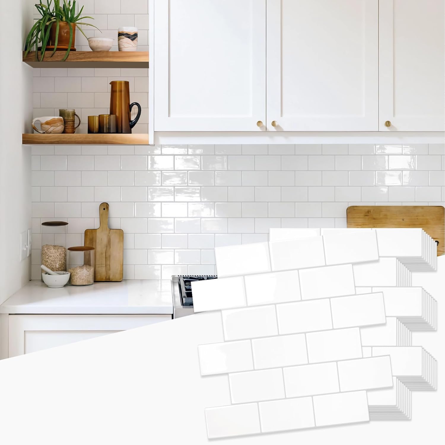 Subway Tile Peel-and-Stick Backsplash